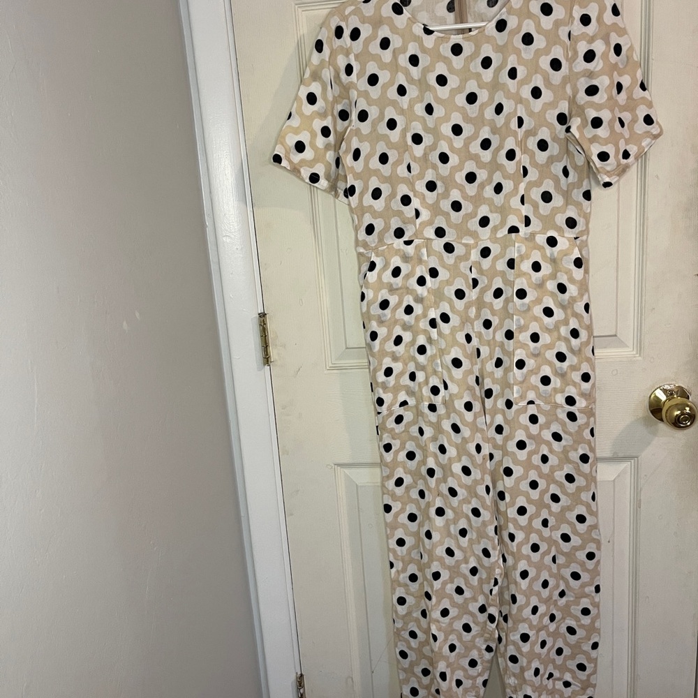 RARE Dusen Dusen Floral Cotton Pants Jumpsuit M